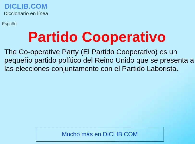 Wat is Partido Cooperativo - definition