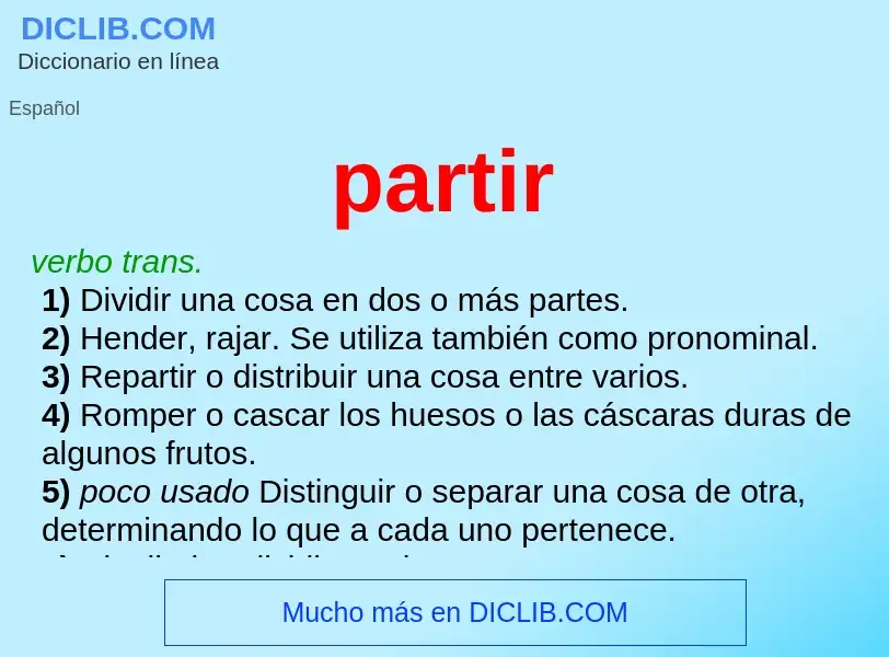 What is partir - definition