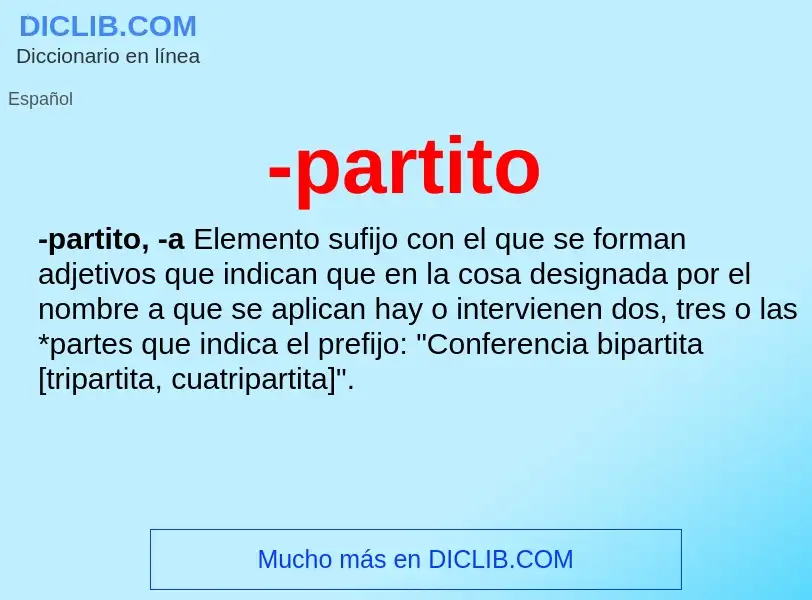 Wat is -partito - definition