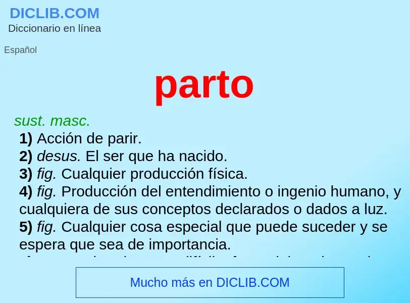 What is parto - meaning and definition