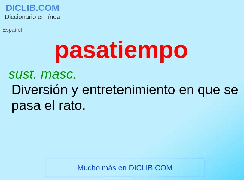 Wat is pasatiempo - definition