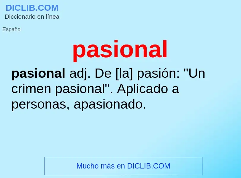 Wat is pasional - definition