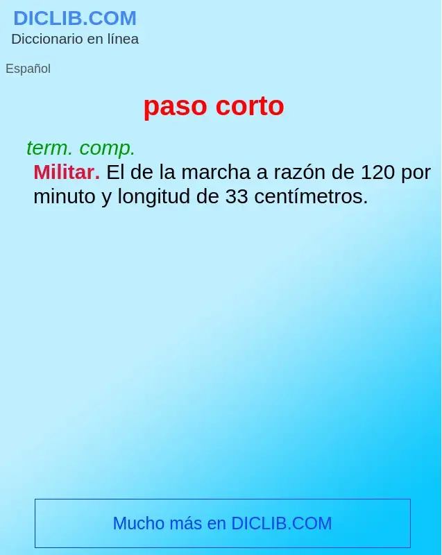 What is paso corto - definition