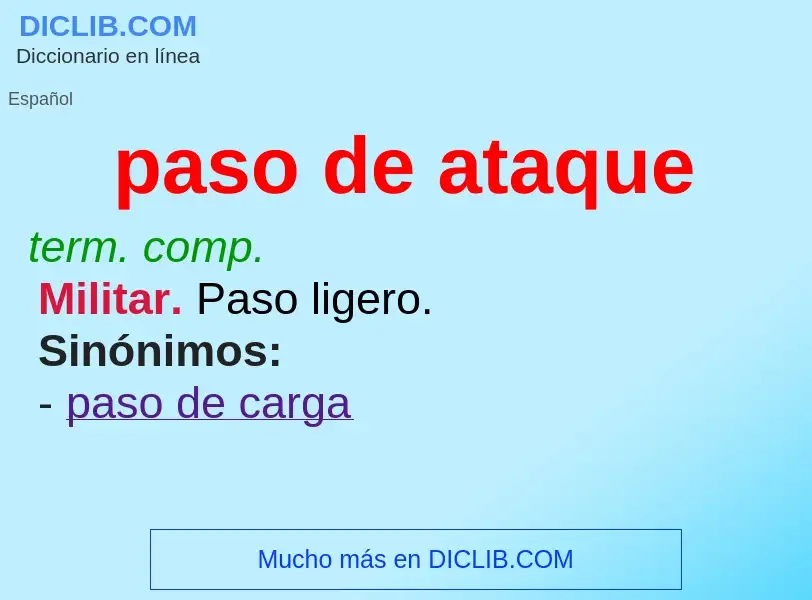 O que é paso de ataque - definição, significado, conceito