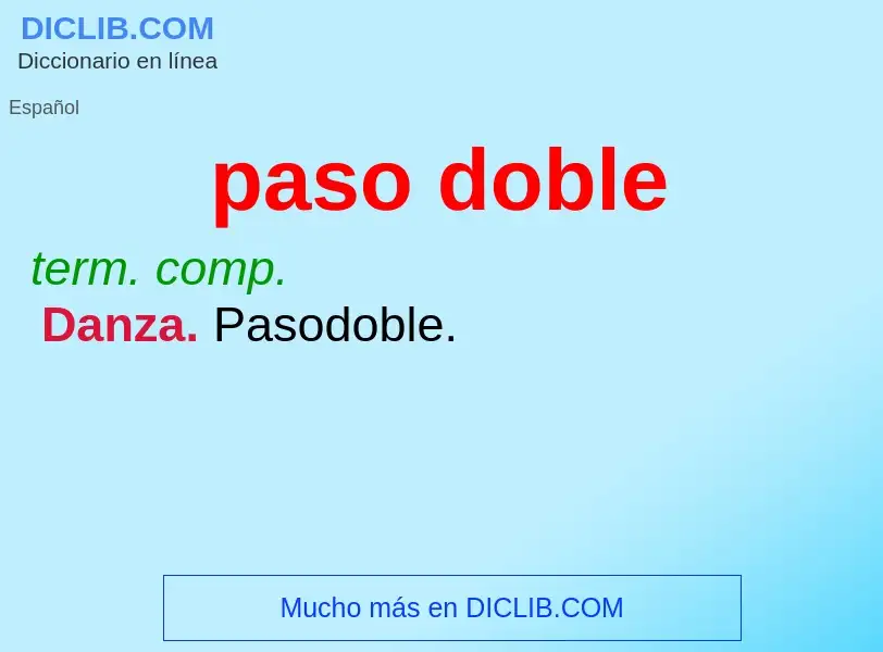 What is paso doble - meaning and definition