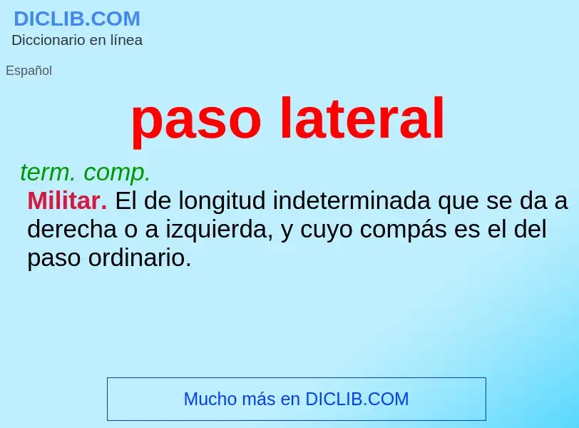 Che cos'è paso lateral - definizione