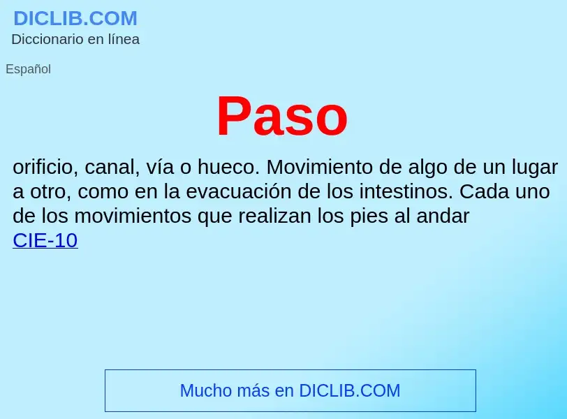 Wat is Paso - definition