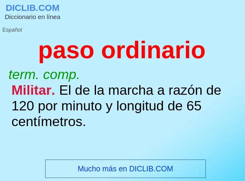 Wat is paso ordinario - definition