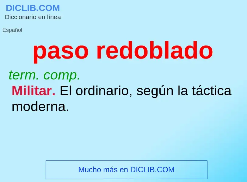 O que é paso redoblado - definição, significado, conceito