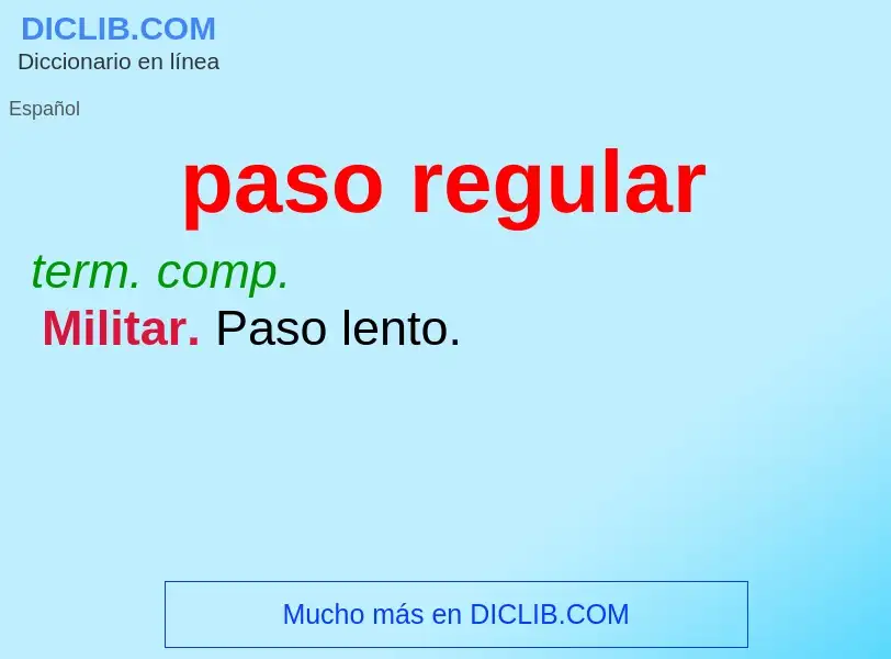 Wat is paso regular - definition