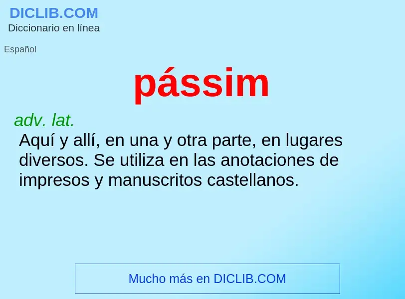 Wat is pássim - definition