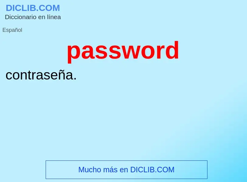 O que é password - definição, significado, conceito