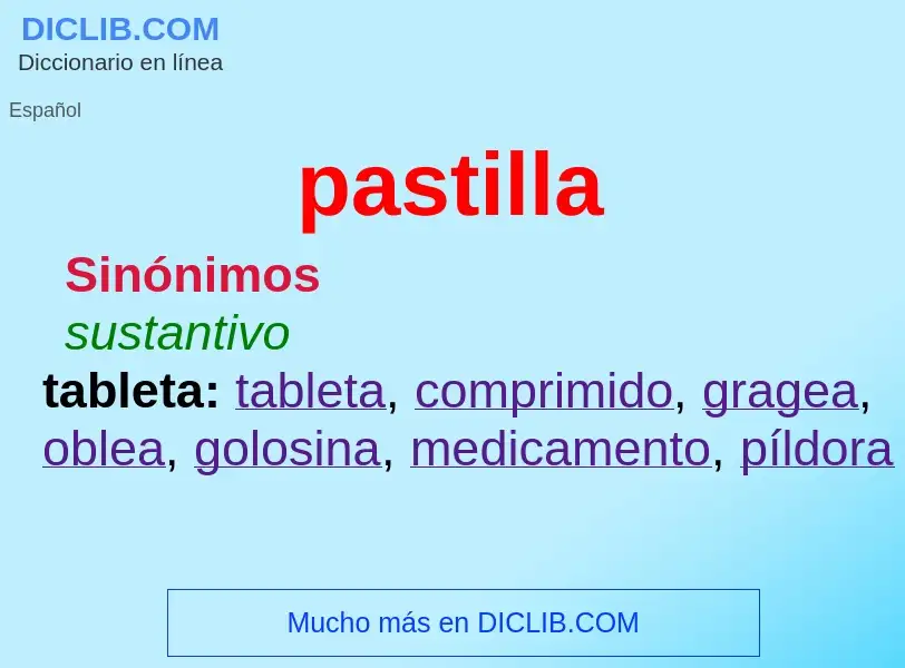 Wat is pastilla - definition