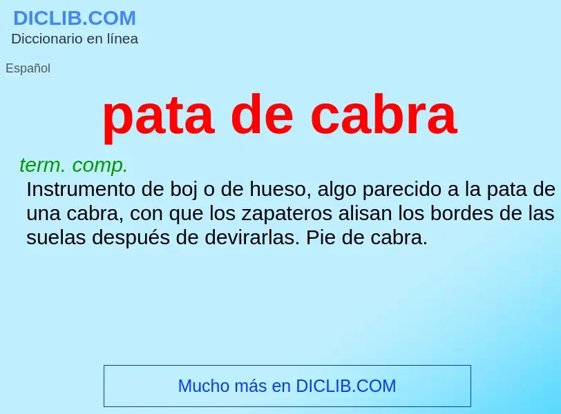 What is pata de cabra - definition