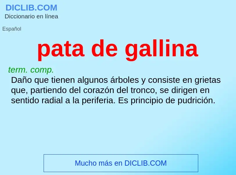 What is pata de gallina - definition