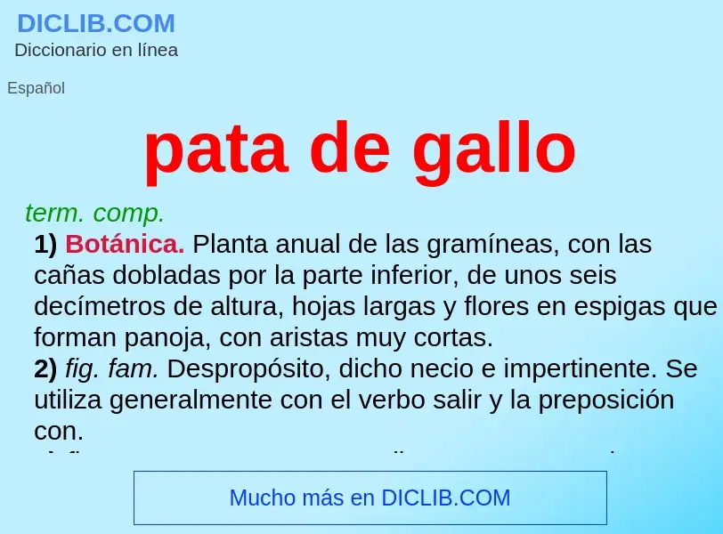 What is pata de gallo - definition