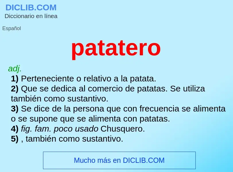 What is patatero - definition