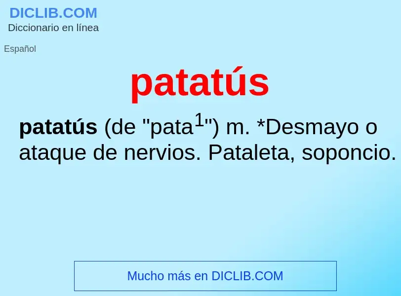 What is patatús - definition