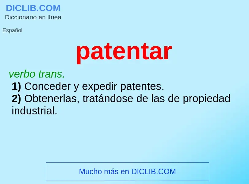 What is patentar - definition