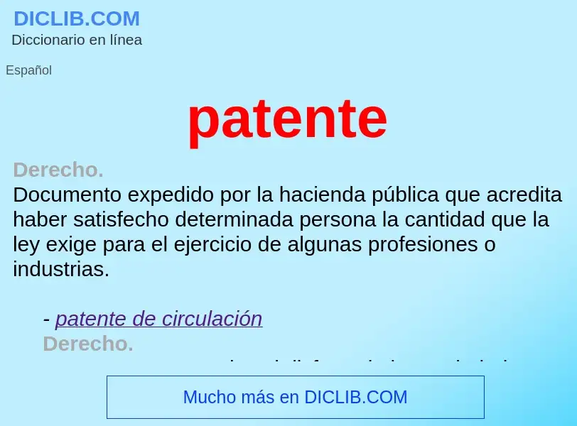 Wat is patente - definition