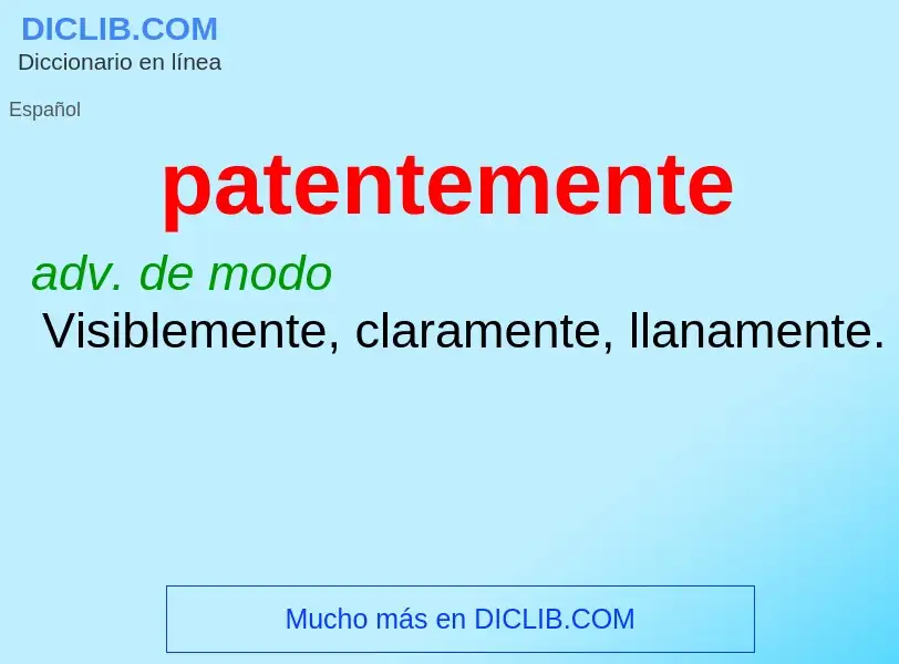 Was ist patentemente - Definition