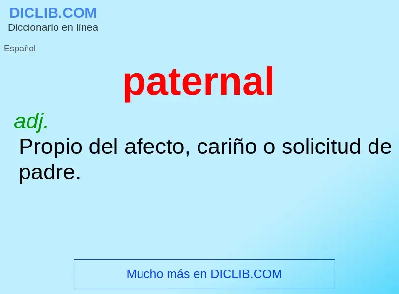 What is paternal - definition