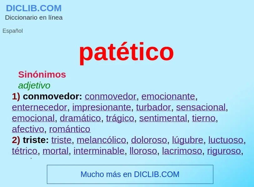 What is patético - definition