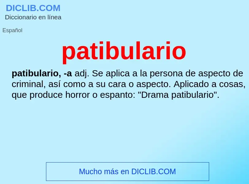 ¿Qué es patibulario? - significado y definición