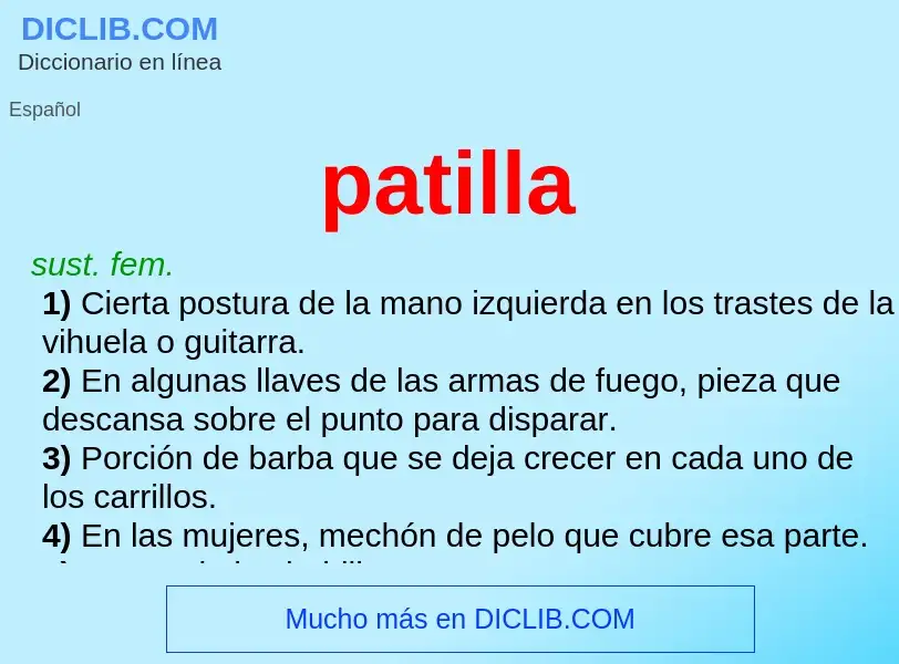 What is patilla - definition