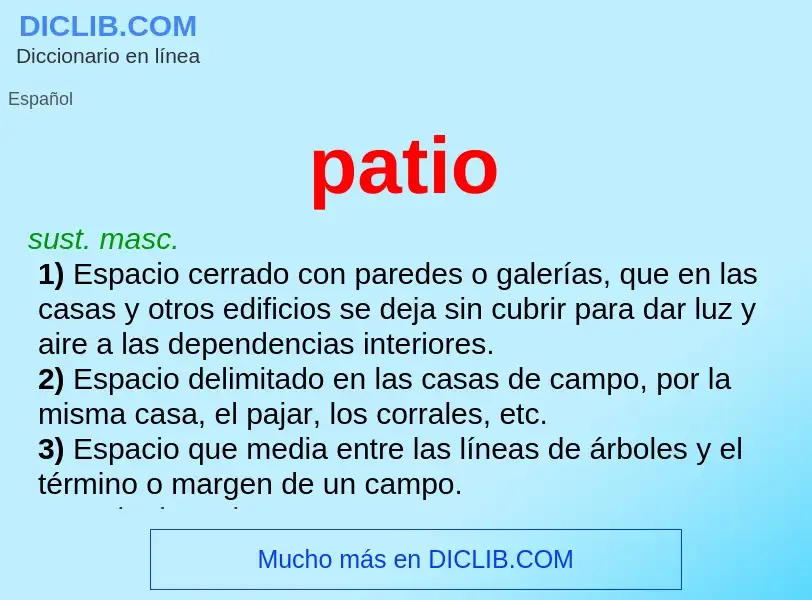 Was ist patio - Definition