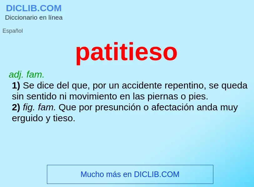 What is patitieso - meaning and definition