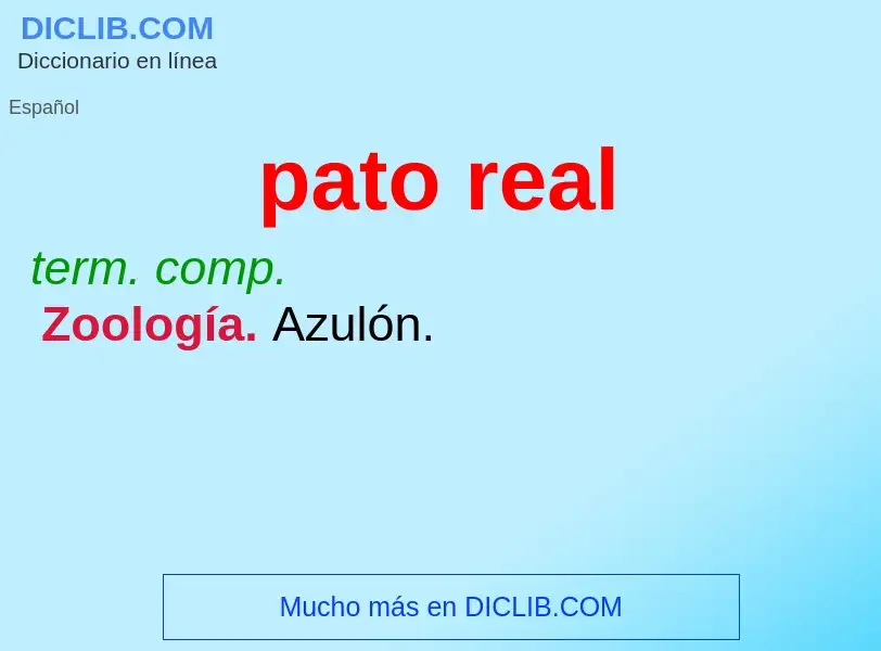 O que é pato real - definição, significado, conceito