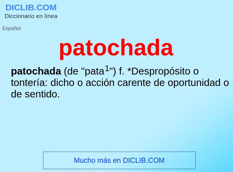 Wat is patochada - definition