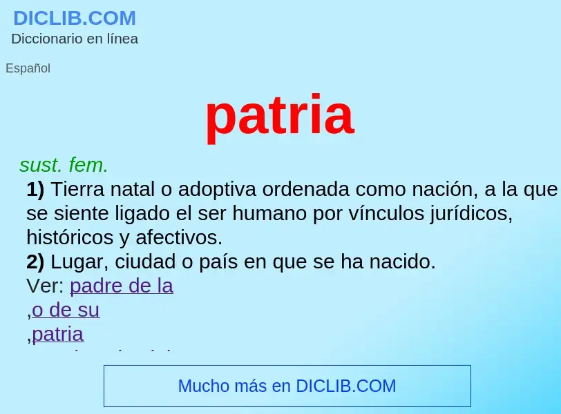 What is patria - definition