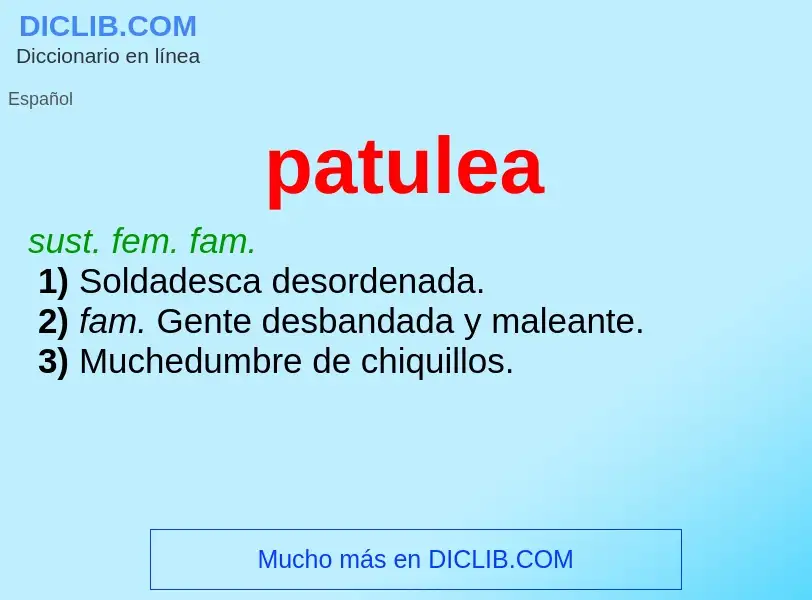 Wat is patulea - definition