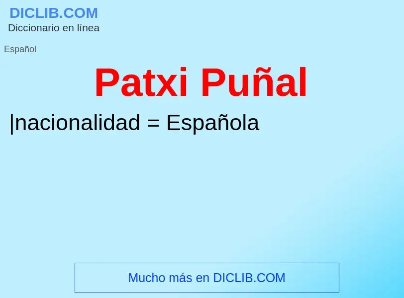 Was ist Patxi Puñal - Definition