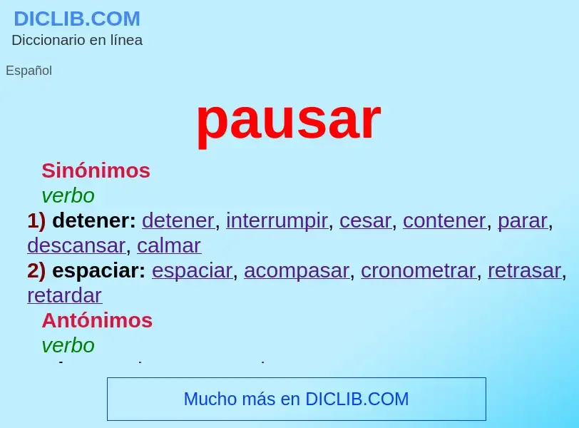 Wat is pausar - definition