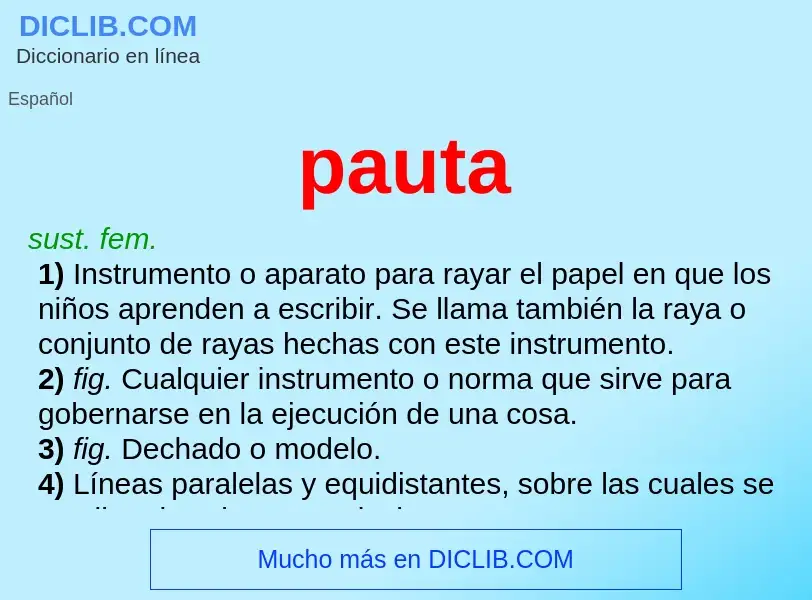 Wat is pauta - definition