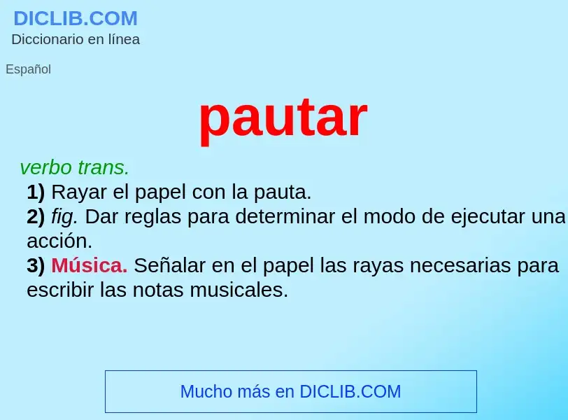 What is pautar - meaning and definition