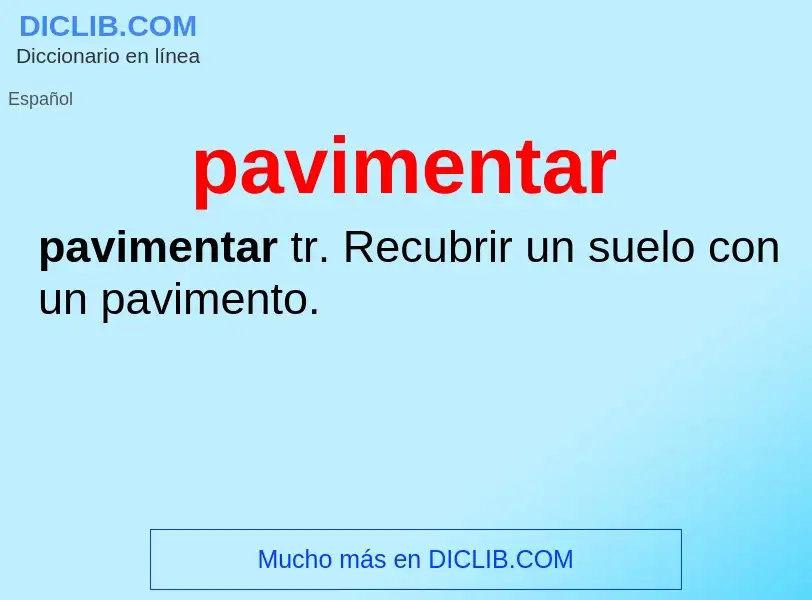 Wat is pavimentar - definition