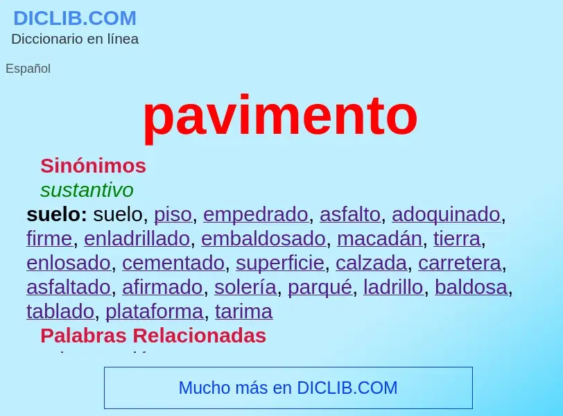 What is pavimento - definition