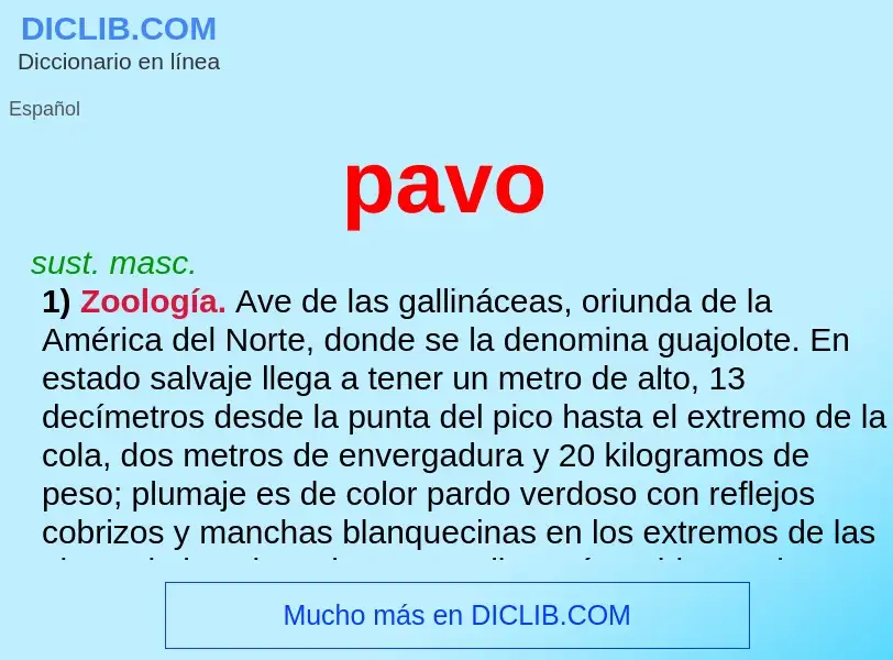 What is pavo - meaning and definition