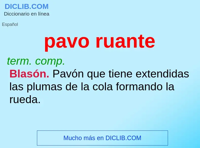 O que é pavo ruante - definição, significado, conceito