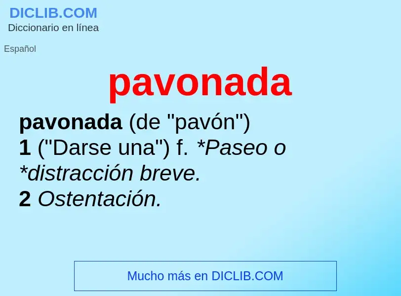 What is pavonada - definition