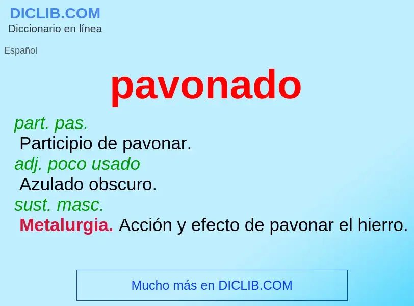 Wat is pavonado - definition