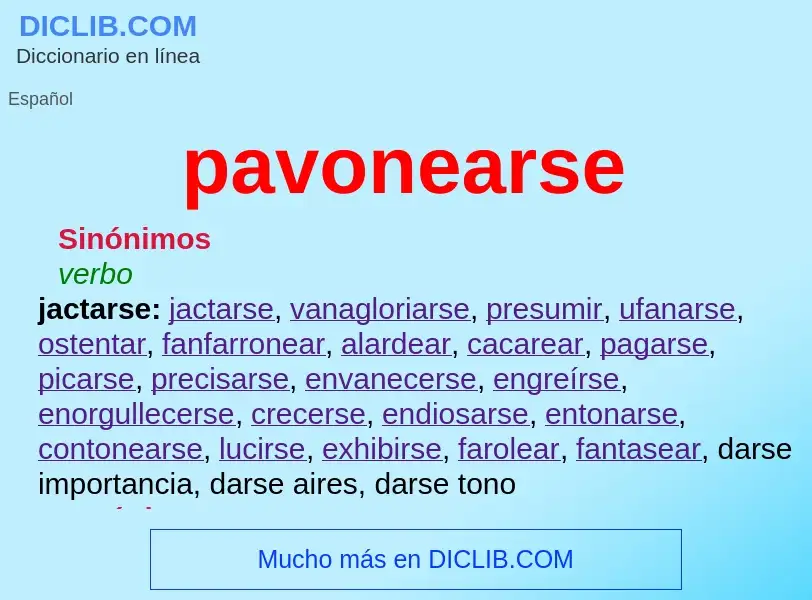 What is pavonearse - definition