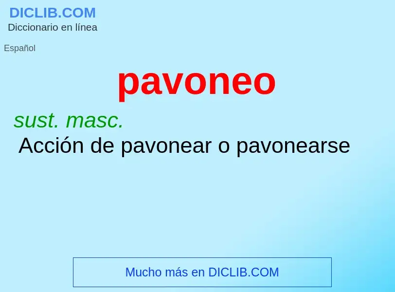 Qu'est-ce que pavoneo - définition