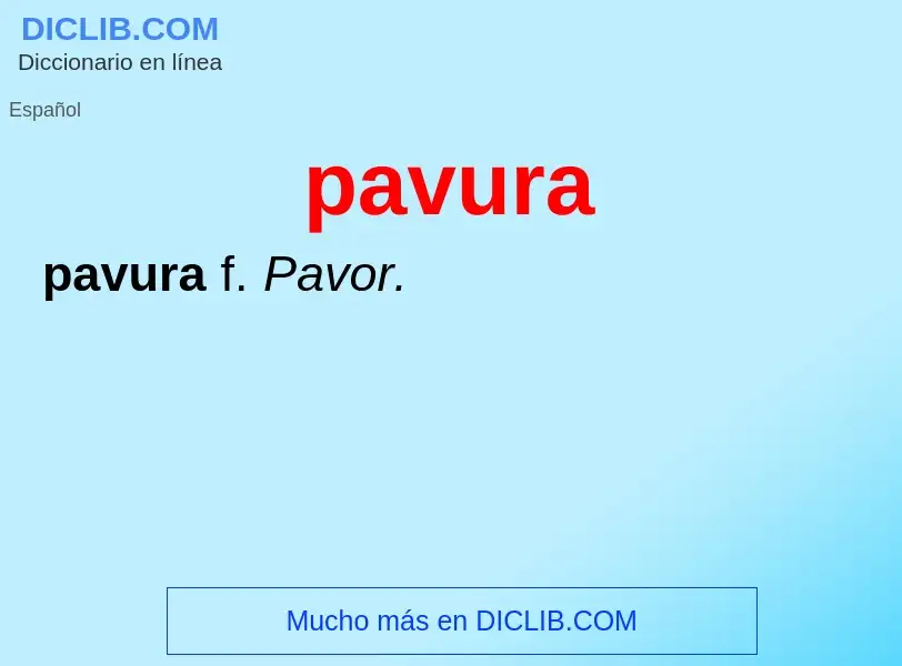 Wat is pavura - definition