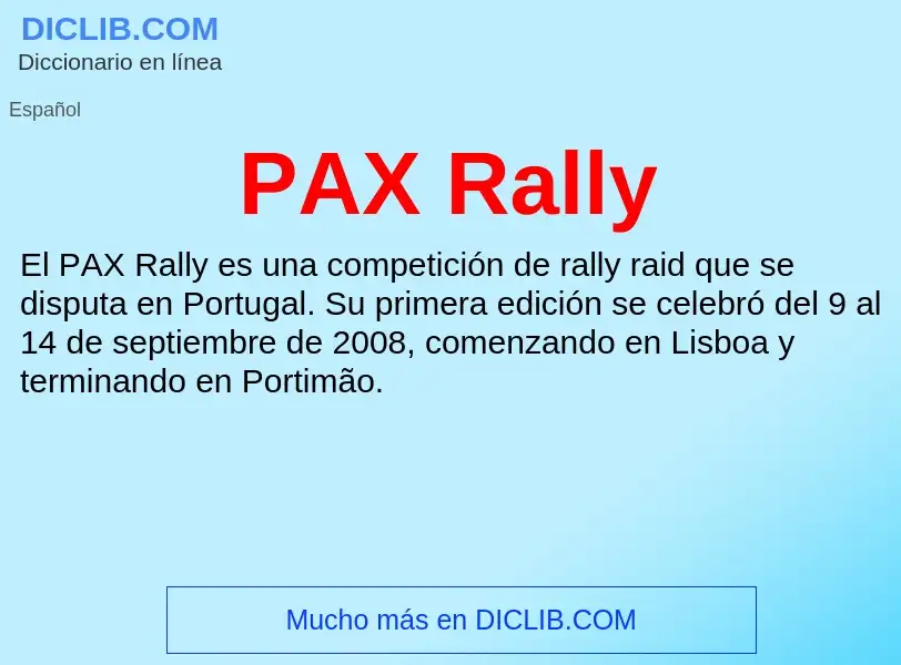 What is PAX Rally - definition