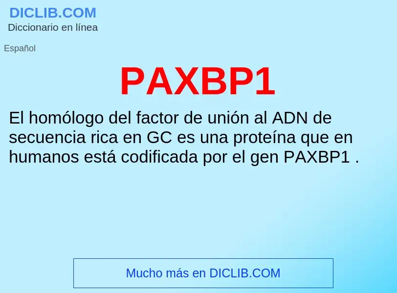 O que é PAXBP1 - definição, significado, conceito